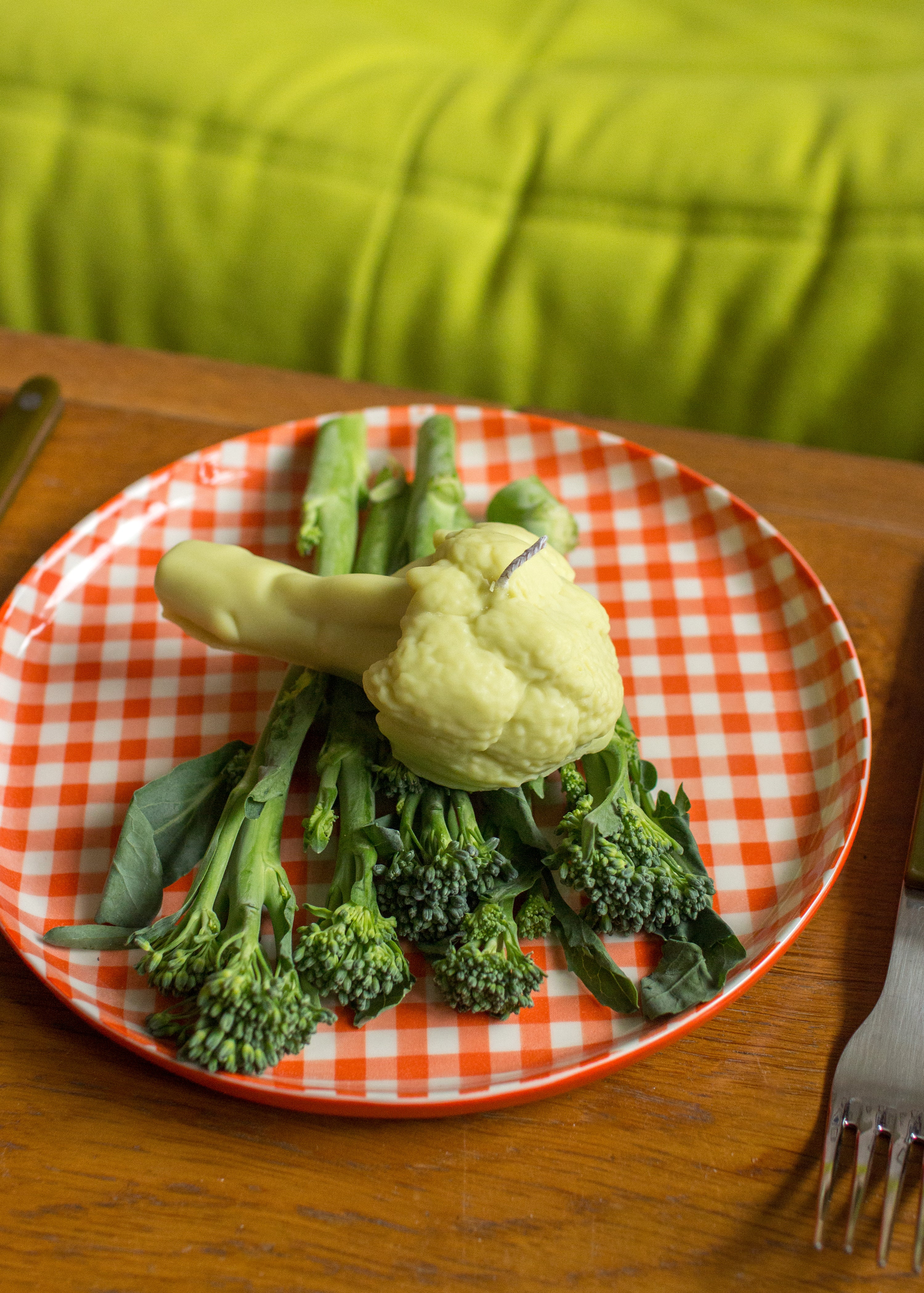 Broccoli Stem Candle